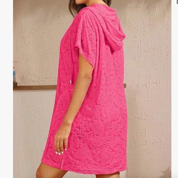 NWT Pink Oversized Towel Dress Size Large - Picture 2 of 5